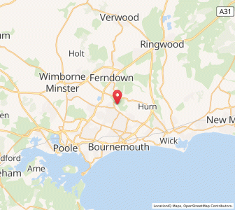 Map of West Parley, EnglandEngland