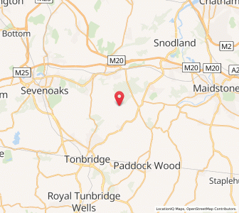 Map of West Peckham, EnglandEngland