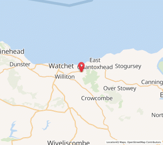 Map of West Quantoxhead, EnglandEngland