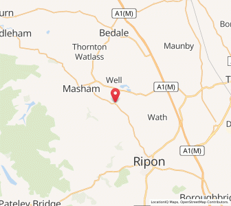 Map of West Tanfield, EnglandEngland