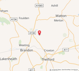 Map of West Tofts, EnglandEngland