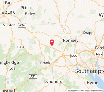 Map of West Wellow, EnglandEngland