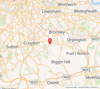 Map of West Wickham, EnglandEngland
