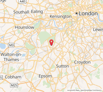 Map of West Wimbledon, EnglandEngland