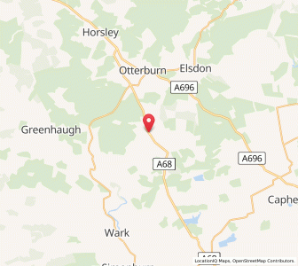Map of West Woodburn, EnglandEngland
