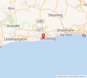 Map of West Worthing, EnglandEngland