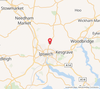 Map of Westerfield, EnglandEngland