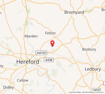 Map of Westhide, EnglandEngland