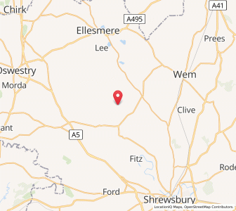 Map of Weston Lullingfields, EnglandEngland