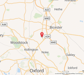 Map of Weston on the Green, EnglandEngland