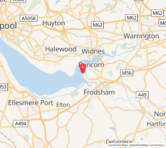 Map of Weston Point, EnglandEngland