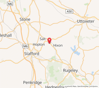 Map of Weston upon Trent, EnglandEngland
