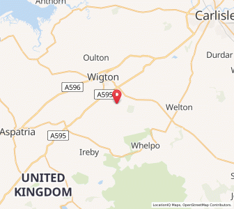 Map of Westward, EnglandEngland