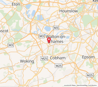 Map of Weybridge, EnglandEngland