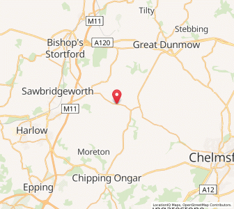 Map of White Roding, EnglandEngland