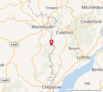 Map of Whitebrook, WalesWales