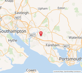 Map of Whiteley, EnglandEngland