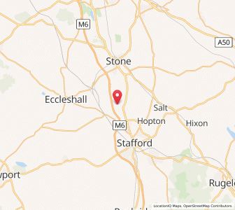 Map of Whitgreave, EnglandEngland