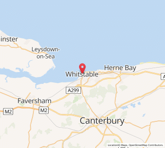 Map of Whitstable, EnglandEngland