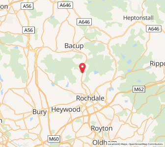 Map of Whitworth, EnglandEngland