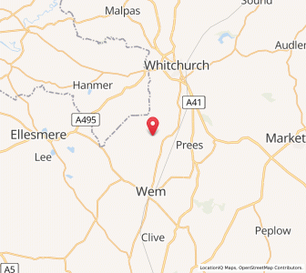 Map of Whixall, EnglandEngland