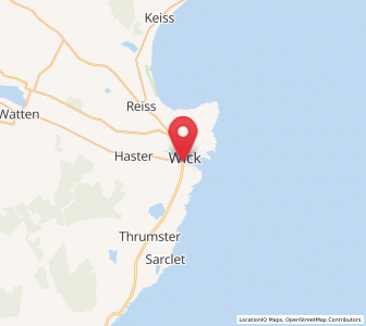 Map of Wick, Scotland