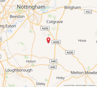 Map of Widmerpool, EnglandEngland