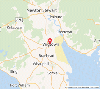 Map of Wigtown, ScotlandScotland