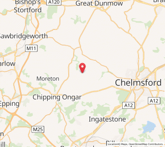 Map of Willingale Doe, EnglandEngland