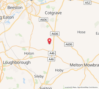 Map of Willoughby on the Wolds, EnglandEngland