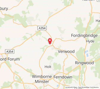 Map of Wimborne Saint Giles, EnglandEngland