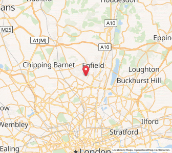 Map of Winchmore Hill, EnglandEngland
