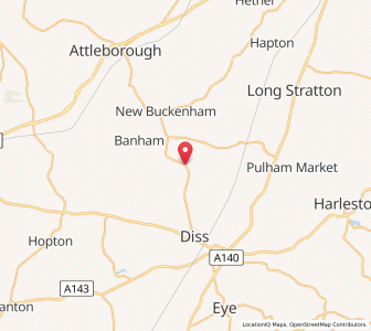 Map of Winfarthing, EnglandEngland