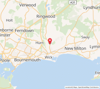 Map of Winkton, EnglandEngland