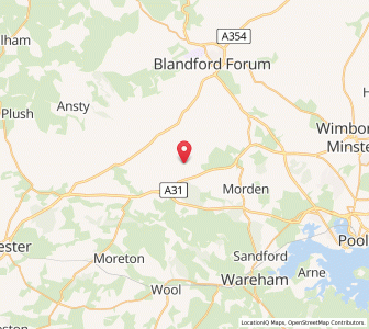 Map of Winterborne Kingston, EnglandEngland