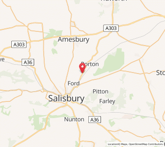 Map of Winterbourne Dauntsey, EnglandEngland