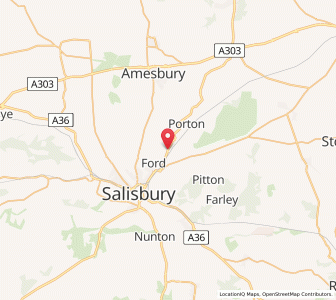 Map of Winterbourne Earls, EnglandEngland