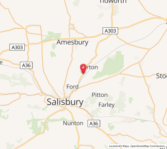 Map of Winterbourne Gunner, EnglandEngland
