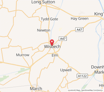 Map of Wisbech, EnglandEngland