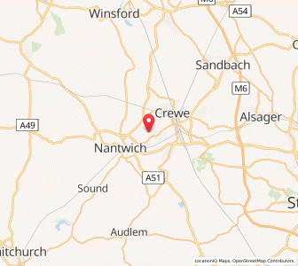 Map of Wistaston, EnglandEngland