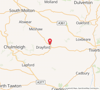 Map of Witheridge, EnglandEngland