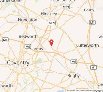 Map of Withybrook, EnglandEngland