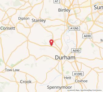 Map of Witton Gilbert, EnglandEngland