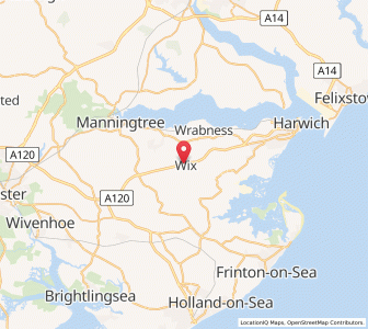 Map of Wix, EnglandEngland