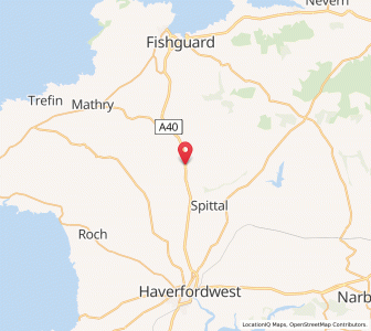 Map of Wolfscastle, WalesWales