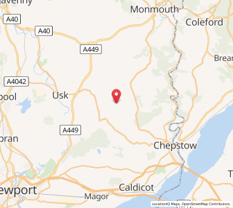 Map of Wolvesnewton, WalesWales