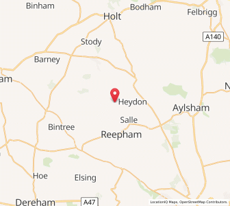 Map of Wood Dalling, EnglandEngland