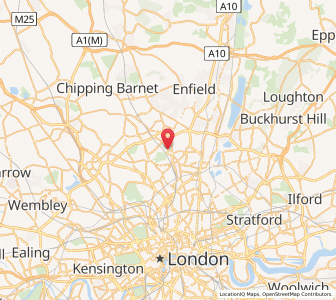 Map of Wood Green, EnglandEngland