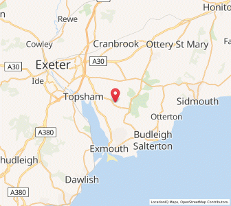 Map of Woodbury, EnglandEngland