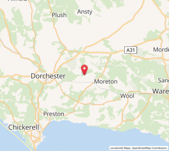 Map of Woodsford, EnglandEngland